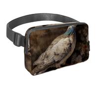 Restez mains libres et tendance avec notre sac banane de voyage pour homme et femme, un sac à bandoulière pour la course, la marche, la randonnée et le cyclisme, motif pigeon vintage, Multicolore #07,