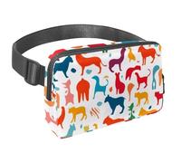 Restez mains libres et tendance avec notre sac banane de voyage pour homme et femme, un sac à bandoulière pour la course, la marche, la randonnée et le cyclisme, silhouette d'animal coloré,