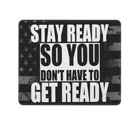 Restez Prêt pour Ne Pas Avoir À Vous Préparer Tapis De Souris Bords Cousus Tapis Souris Antidérapante Mouse Pad pour Jeux Pc Études 25X30Cm
