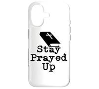 Restez prié | Bible Noire Simple Coque pour iPhone 17