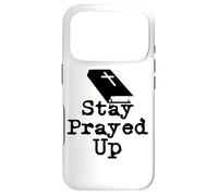 Restez prié | Bible Noire Simple Coque pour iPhone 17 Pro