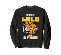 Restez Sauvage et Libre (Graphique Tiger) Sweatshirt