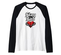 Restez Triste Emo Gothic Design Manche Raglan