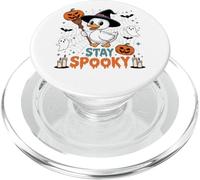 Restez Un Canard Effrayant dans Un Chapeau de sorcière avec des citrouilles PopSockets PopGrip pour MagSafe