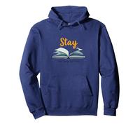 Restez, Votre Histoire n'est Pas terminée, Source d'inspiration pour Les Amateurs de Livres Sweat à Capuche, Unisexe pour Adultes, Bleu Marine, XL