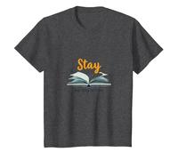 Restez, Votre Histoire n'est Pas terminée, Source d'inspiration pour Les Amateurs de Livres T-Shirt, Enfant, Chiné Foncé, 4 Ans