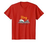 Restez, Votre Histoire n'est Pas terminée, Source d'inspiration pour Les Amateurs de Livres T-Shirt, Enfant, Rouge, 3 Ans