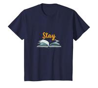 Restez, Votre Histoire n'est Pas terminée, Source d'inspiration pour Les Amateurs de Livres T-Shirt, Enfant, Bleu Marine, 2 Ans