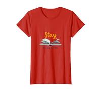Restez, Votre Histoire n'est Pas terminée, Source d'inspiration pour Les Amateurs de Livres T-Shirt, Femme, Rouge, L