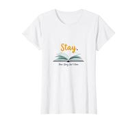 Restez, Votre Histoire n'est Pas terminée, Source d'inspiration pour Les Amateurs de Livres T-Shirt, Femme, Blanc, L