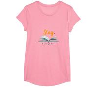 Restez, Votre Histoire n'est Pas terminée, Source d'inspiration pour Les Amateurs de Livres T-Shirt, Fille, Rose, M