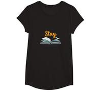 Restez, Votre Histoire n'est Pas terminée, Source d'inspiration pour Les Amateurs de Livres T-Shirt, Fille, Noir, XS