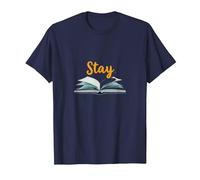 Restez, Votre Histoire n'est Pas terminée, Source d'inspiration pour Les Amateurs de Livres T-Shirt, Homme, Bleu Marine, 3XL