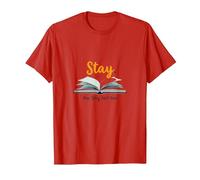 Restez, Votre Histoire n'est Pas terminée, Source d'inspiration pour Les Amateurs de Livres T-Shirt, Homme, Rouge, XL
