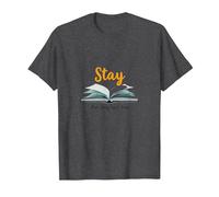 Restez, Votre Histoire n'est Pas terminée, Source d'inspiration pour Les Amateurs de Livres T-Shirt, Homme, Chiné Foncé, L