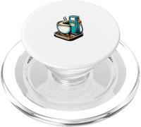 Restez Zen Aimez Le Latte Café Humour Énergique PopSockets PopGrip pour MagSafe