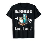 Restez Zen Aimez Le Latte Café Humour Énergique T-Shirt