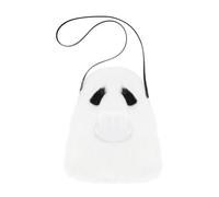 RestfulLux Halloween Ghost Plush Crossbody Bag Cute Spooky Shoulder Pouch | Soft plush fabric with ghost design for festive parties, fits for daily essentials, portable
