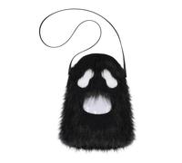 RestfulLux Halloween Ghost Plush Crossbody Bag Cute Spooky Shoulder Pouch | Soft plush fabric with ghost design for festive parties, fits for daily essentials, portable