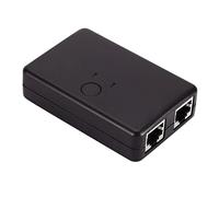 Restikiant Commutateur réseau à 2 ports Commutateur RJ45 Extenseur de câble répartiteur de réseau Sélecteur de 100 Mbps Connecteur adaptateur 2 voies sans alimentation