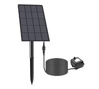 Restikiant Pompe de source d'énergie solaire 180 l/h Pompe à eau pour bain d'oiseaux jardin, piscine de patio arrière Pompe à eau à énergie solaire