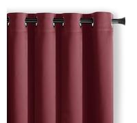 RESTILO Blackout Rideau occultant à œillets 140 x 270 cm 1 pièce Rouge Bordeaux Rideau décoratif Opaque pour fenêtre