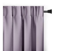 RESTILO Blackout Rideau occultant Galon Fronceur 140 x 245 cm 1 pièce Rose Rideau décoratif Opaque pour fenêtre