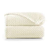 RESTILO Couverture Douillette 150 x 200 cm - Couverture en Microfibre, Couverture d'intérieur, Couvre-lit, Polaire, Douce, Moelleuse, Douillette, Style scandinave, Crème, Henry