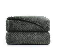 RESTILO Couverture Douillette 220 x 240 cm - Couverture en Microfibre, Couverture d'intérieur, Couvre-lit, Polaire, Douce, Moelleuse, Douillette, Style scandinave, Anthracite, Henry