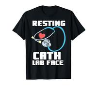 Resting Cath Lab Visage Drôle Cardiovasculaire Professionnel T-Shirt