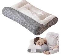 Restiva Oreiller orthopédique pour apnée du sommeil, oreiller cervical en mousse à mémoire de forme, coussin de soutien ergonomique du cou pour les personnes dormant sur le côté, sur le ventre