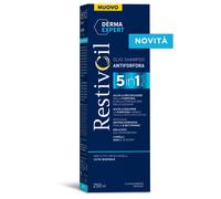 Restivoil Derma Expert Shampooing à l'huile anti-pelliculaire 5 en 1 pour tous les types de cheveux, peaux sensibles, 250 ml