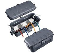 RESTMO Boîtes à Câbles Étanches Medium (29 × 13,2 × 10 cm) - Lot de 2, Étanchéité IP54, Idéales pour Extérieur (Protéger Rallonges, Multiprises, Fiches Coudées) - Couleur Gris