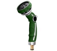 RESTMO Pistolet d'arrosage de Jardin, Métal Pulvérisateur de Tuyau Robuste | 9 Modèles Pistolet avec Débit d'eau Contrôlable pour Lavage de Voiture & Cour, Arroser Plantes & Pelouse- Vert
