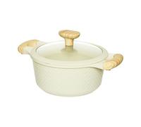 RESTO 93801 Casserole avec couvercle en verre Ø 20 cm Beige 2,4 l - Élégante casserole antiadhésive pour induction dans un coffret cadeau