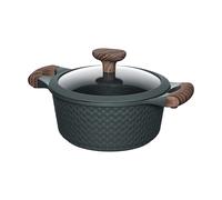 RESTO 93901 Casserole avec couvercle en verre Ø 20 cm Noir 2,4 l - Élégante casserole antiadhésive pour induction dans un coffret cadeau