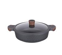 RESTO Faitout 4,4 l, avec couvercle, 28 cm, hauteur : 8 cm, revêtement anti-adhésif, dans un coffret cadeau, pour tous les types de feux, y compris l'induction, sans PFOA
