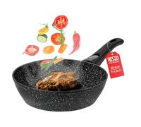 RESTO Poêle wok 93040 - Profondeur : 24 cm - Avec revêtement anti-adhésif en marbre à quatre couches - Poignée amovible - Compatible avec tous les types de feux, y compris l'induction - Hauteur : 6,8