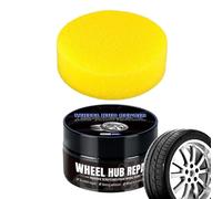 Restoir De Roue De Voiture - Élimination Des Rayures Pâte 80g, Composé De Nettoyage Du Moyeu | De Roues Multiples Et Agent De Rénovation Avec Éponge Pour Restaurer La Brillance Et Réduire Les Ra