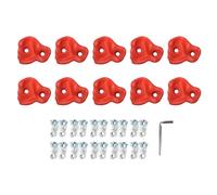Restokki 10pcs l'escalade Tient des poignées murales à la Main Confortable pour la Main pour intérieur (Rot)