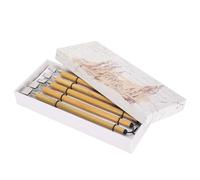 Restokki 5Pcs Dip Pen Manga Calligraphy Boxed Vintage Bamboo Drawing Kit School Supplies (Parallel line pen tip set)