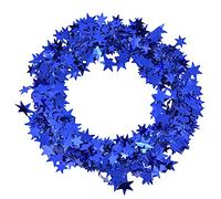 Restokki 7,5 m Small Star Garland Christmas Tree Tree Party Decoration Accessoires pour fabrication de fil coloré (Blue)