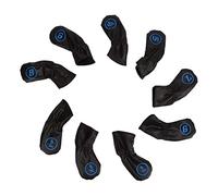 Restokki 9pcs Golf Iron Head Covers PU Tissu léger 9pcs pour Golfeur (Noir)