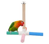 Restokki Bird Cross Stand Stick Perchoir coloré et sûr pour Cage à Oiseaux avec écrous et boulons