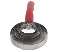 Restokki - Brosse en métal pour démangeaisons du bétail, Peigne Anti-démangeaison avec poignée Souple pour Grand Cheval, Six Anneaux en Acier Inoxydable