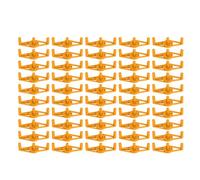 Restokki Clips de Support des Plantes, Clips d'entraîner à Tige réglable pour Les légumes Gérer l'espacement des Barres Cultiver Le Flux d'air léger 50 Packs (Orange)