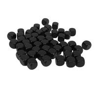 Restokki Dé Vierge Plastique 6 Faces à Coins Arrondis, Lot de 50 Cubes | Cubes Personnalisables Peuvent Recevoir des Autocollants, Idéal pour les Cours de Mathématiques et Animations de Fête (Noir)