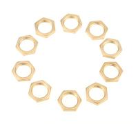 Restokki ÉCrous De Blocage En Laiton - Lot De 40 - Filetages G1/8, G1/4, G3/8, G1/2, G3/4, G1 - ÉCrous Hexagonaux En Laiton Minces Pour Raccords De Tuyauterie