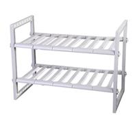Restokki Étagère de Rangement sous l'évier, Double Couche rétractable | Organisez le désordre de la cuisine à l'aide d'une étagère de rangement en acier inoxydable pour salle de bain avec support