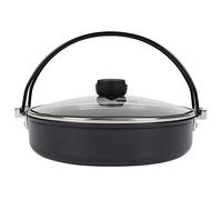 Restokki Marmite japonaise en alliage d'aluminium de 26.9CM, poêle à soupe antiadhésive avec couvercle, idéale pour une utilisation en Restaurant familial